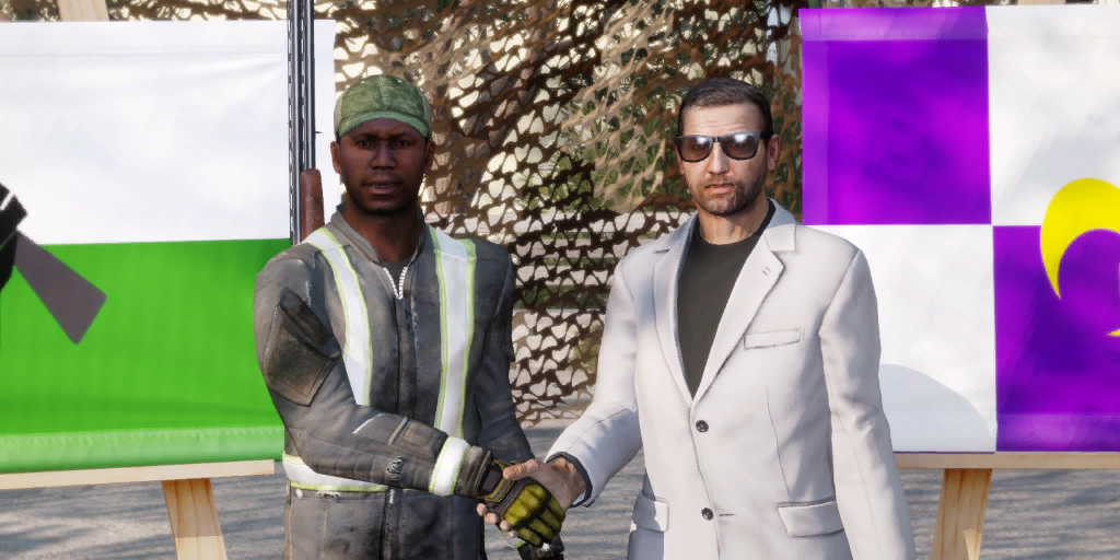 Jesus Larue (left) with Robert Blanchard (right)